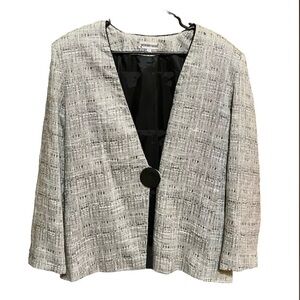 SHERIDAN SQUARE Vntg WOMENS JACKET BLAZER SZ 6 GRAY Large BUTTON closing Size 16
